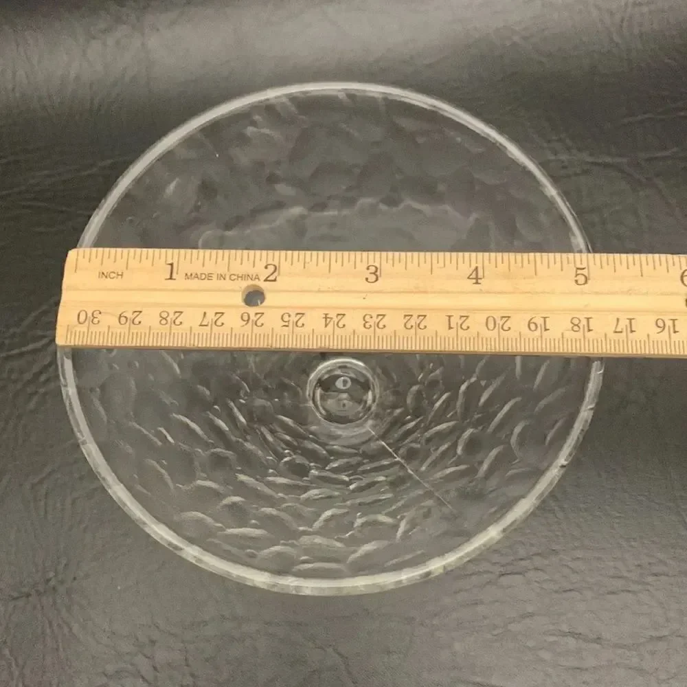 Textured Glass Serving Ice Cream Sundae Parfait Fruit 12 Ounce Dish Bowl Set 3
